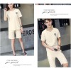 TED128SBL New style v neck lovers short sleeve tracksuit