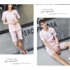 TED128SBL New style v neck lovers short sleeve tracksuit