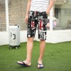 TEK516WLHY Nostalgia Union Jack print half long men beach shorts