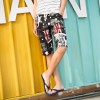 TEK516WLHY Nostalgia Union Jack print half long men beach shorts