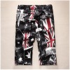 TEK516WLHY Nostalgia Union Jack print half long men beach shorts