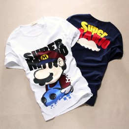 TET340WLHY Hot sale cartoon print short sleeve men t-shirt