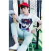 TET340WLHY Hot sale cartoon print short sleeve men t-shirt