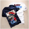 TET340WLHY Hot sale cartoon print short sleeve men t-shirt