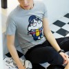 TET352WLHY Japanese cartoon applique hot sale slim men t-shirt