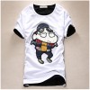 TET352WLHY Japanese cartoon applique hot sale slim men t-shirt