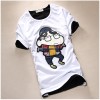 TET352WLHY Japanese cartoon applique hot sale slim men t-shirt