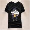 TET352WLHY Japanese cartoon applique hot sale slim men t-shirt