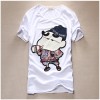 TET353WLHY Japanese cartoon applique slim men t-shirt