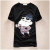 TET353WLHY Japanese cartoon applique slim men t-shirt