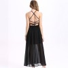 TE2098OMSS Europe fashion sexy backless lacing halter chiffon maxi dress