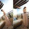 TE6417YZS Pure color slim empire waist backless boat neck tube top chiffon dress