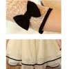 TE6418YZS Hot sale lace splicing bowknot slim waist elegant dress