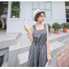 TE6421YZS OL Korean style sleeveless suspender empire waist wide leg jumpsuit