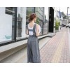 TE6421YZS OL Korean style sleeveless suspender empire waist wide leg jumpsuit