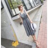 TE6421YZS OL Korean style sleeveless suspender empire waist wide leg jumpsuit