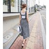 TE6421YZS OL Korean style sleeveless suspender empire waist wide leg jumpsuit