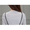 TE8815JDYJ Korean fashion joker sweet stripes t-shirt with suspender dress