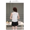 TE8816JDYJ Korean fashion temperament print chiffon vest tops with empire waist shorts