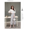 TE8817JDYJ Korean fashion flouncing chiffon blouse with wide leg pants