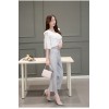 TE8817JDYJ Korean fashion flouncing chiffon blouse with wide leg pants