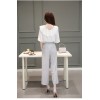 TE8817JDYJ Korean fashion flouncing chiffon blouse with wide leg pants