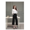 TE8817JDYJ Korean fashion flouncing chiffon blouse with wide leg pants