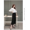 TE8817JDYJ Korean fashion flouncing chiffon blouse with wide leg pants