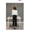 TE8817JDYJ Korean fashion flouncing chiffon blouse with wide leg pants