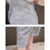 TE8821JDYJ Korean fashion casual fresh white t-shirt with stripes suspender pants