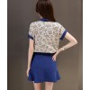 TE8822JDYJ Fashion shivering bowtie tops with skirt