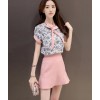 TE8822JDYJ Fashion shivering bowtie tops with skirt