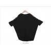 TE9911WJYS Modal loose large size off shoulder round neck t-shirt