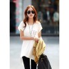 TE1452GJWL Casual comfortable irregular splicing long t-shirt