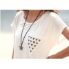 TE1452GJWL Casual comfortable irregular splicing long t-shirt