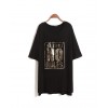 TE1454GJWL Korean fashion casual comfortable sequins letters long t-shirt