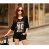 TE1454GJWL Korean fashion casual comfortable sequins letters long t-shirt