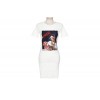 TE1305GJWL Korean style beauty heart print slim long t-shirt