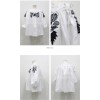 TE1306GJWL Japanese fashion cute flower embroidery boat neck shirt