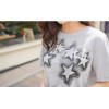 TE1307GJWL Comfortable five pointed star print large size t-shirt