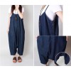 TE1309GJWL Casual fashion loose two way wear suspender denim pantskirt