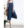 TE1310GJWL Loose casual fashion comfortable joker suspender wide leg denim pants