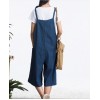 TE1310GJWL Loose casual fashion comfortable joker suspender wide leg denim pants