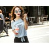 TE1311GJWL Casual joker letters print t-shirt with vest dress