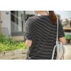 TE1312GJWL Casual loose joker irregular stripes long t-shirt