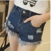 TE5089DDFS Korean fashion slim casual holes denim shorts