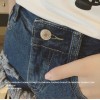TE5089DDFS Korean fashion slim casual holes denim shorts