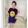 TE5090DDFS Korean style one row buttons tassel denim skirt