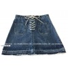 TE5108DDFS Korean fashion cross lacing A-line denim skirt