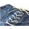 TE5108DDFS Korean fashion cross lacing A-line denim skirt